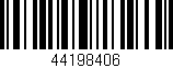 Código de barras (EAN, GTIN, SKU, ISBN): '44198406'