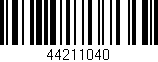 Código de barras (EAN, GTIN, SKU, ISBN): '44211040'