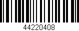Código de barras (EAN, GTIN, SKU, ISBN): '44220408'