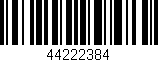 Código de barras (EAN, GTIN, SKU, ISBN): '44222384'