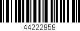 Código de barras (EAN, GTIN, SKU, ISBN): '44222959'