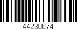 Código de barras (EAN, GTIN, SKU, ISBN): '44230674'