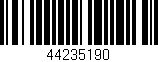 Código de barras (EAN, GTIN, SKU, ISBN): '44235190'
