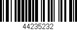 Código de barras (EAN, GTIN, SKU, ISBN): '44235232'
