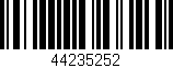 Código de barras (EAN, GTIN, SKU, ISBN): '44235252'