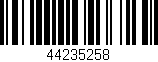 Código de barras (EAN, GTIN, SKU, ISBN): '44235258'