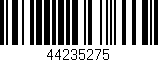 Código de barras (EAN, GTIN, SKU, ISBN): '44235275'
