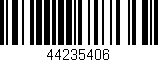 Código de barras (EAN, GTIN, SKU, ISBN): '44235406'