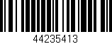 Código de barras (EAN, GTIN, SKU, ISBN): '44235413'