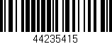 Código de barras (EAN, GTIN, SKU, ISBN): '44235415'