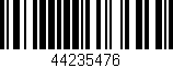 Código de barras (EAN, GTIN, SKU, ISBN): '44235476'
