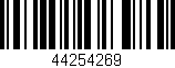 Código de barras (EAN, GTIN, SKU, ISBN): '44254269'