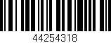 Código de barras (EAN, GTIN, SKU, ISBN): '44254318'