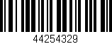 Código de barras (EAN, GTIN, SKU, ISBN): '44254329'