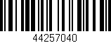 Código de barras (EAN, GTIN, SKU, ISBN): '44257040'