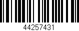 Código de barras (EAN, GTIN, SKU, ISBN): '44257431'