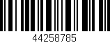 Código de barras (EAN, GTIN, SKU, ISBN): '44258785'