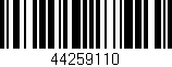 Código de barras (EAN, GTIN, SKU, ISBN): '44259110'