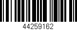 Código de barras (EAN, GTIN, SKU, ISBN): '44259162'