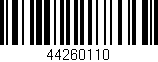 Código de barras (EAN, GTIN, SKU, ISBN): '44260110'