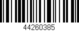 Código de barras (EAN, GTIN, SKU, ISBN): '44260385'