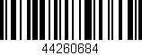 Código de barras (EAN, GTIN, SKU, ISBN): '44260684'