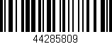 Código de barras (EAN, GTIN, SKU, ISBN): '44285809'