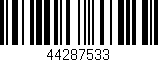 Código de barras (EAN, GTIN, SKU, ISBN): '44287533'