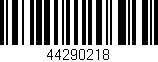 Código de barras (EAN, GTIN, SKU, ISBN): '44290218'