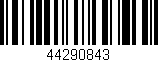 Código de barras (EAN, GTIN, SKU, ISBN): '44290843'