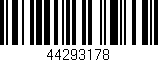 Código de barras (EAN, GTIN, SKU, ISBN): '44293178'
