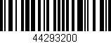 Código de barras (EAN, GTIN, SKU, ISBN): '44293200'