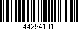 Código de barras (EAN, GTIN, SKU, ISBN): '44294191'
