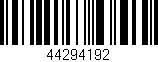 Código de barras (EAN, GTIN, SKU, ISBN): '44294192'