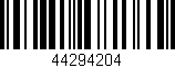 Código de barras (EAN, GTIN, SKU, ISBN): '44294204'