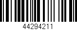 Código de barras (EAN, GTIN, SKU, ISBN): '44294211'