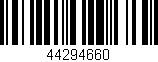 Código de barras (EAN, GTIN, SKU, ISBN): '44294660'