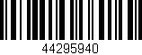 Código de barras (EAN, GTIN, SKU, ISBN): '44295940'