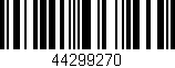 Código de barras (EAN, GTIN, SKU, ISBN): '44299270'