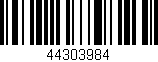 Código de barras (EAN, GTIN, SKU, ISBN): '44303984'