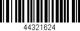 Código de barras (EAN, GTIN, SKU, ISBN): '44321624'