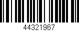 Código de barras (EAN, GTIN, SKU, ISBN): '44321967'