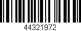 Código de barras (EAN, GTIN, SKU, ISBN): '44321972'