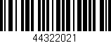 Código de barras (EAN, GTIN, SKU, ISBN): '44322021'