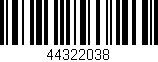 Código de barras (EAN, GTIN, SKU, ISBN): '44322038'