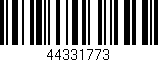 Código de barras (EAN, GTIN, SKU, ISBN): '44331773'