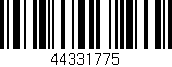 Código de barras (EAN, GTIN, SKU, ISBN): '44331775'