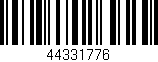 Código de barras (EAN, GTIN, SKU, ISBN): '44331776'
