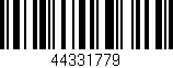 Código de barras (EAN, GTIN, SKU, ISBN): '44331779'