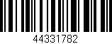 Código de barras (EAN, GTIN, SKU, ISBN): '44331782'